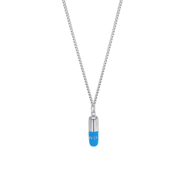 PrEP small embossed in sterling silver Pill Pendant