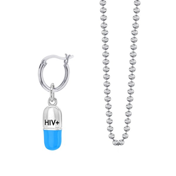 HIV+ Engraved Flat single Pill